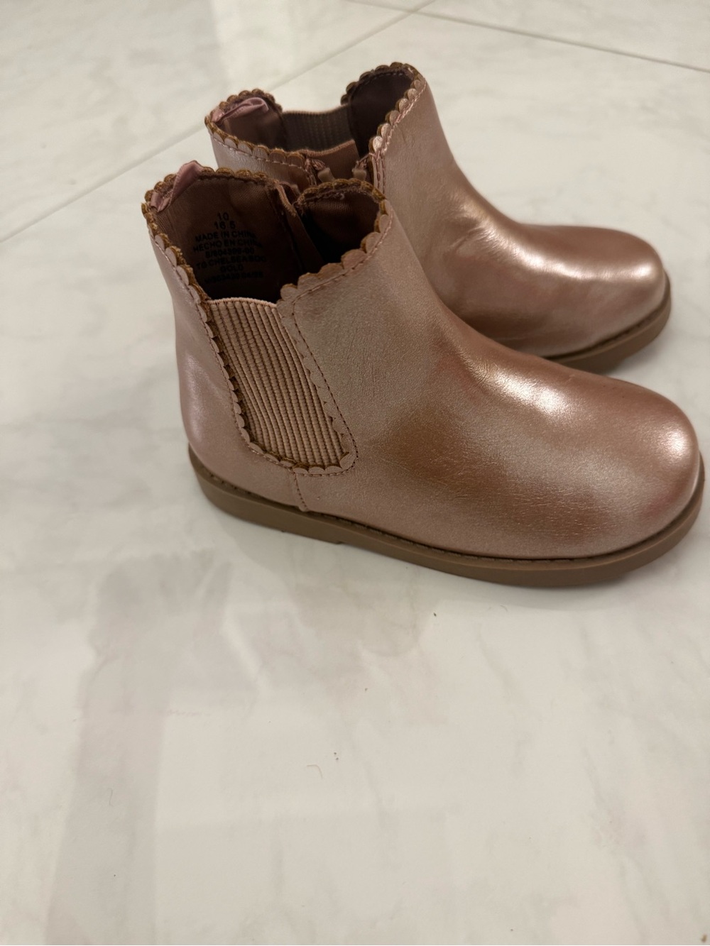 Old Navy Rose Gold Girls Chelsea Boots